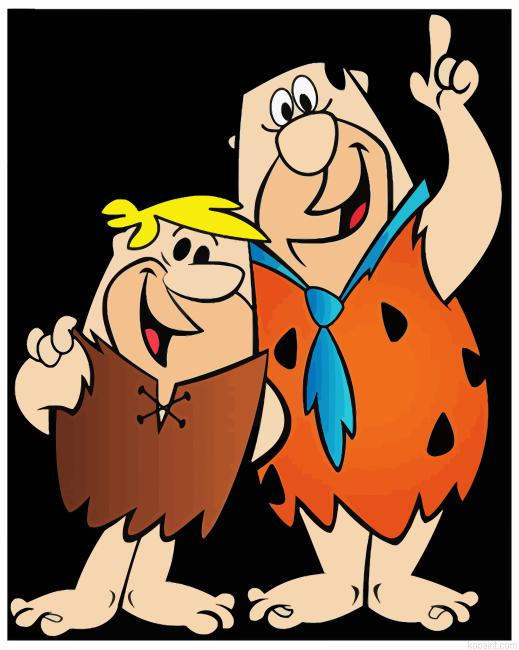 Fred And Barney Painting By Numberss.png