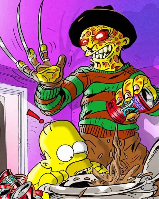 Freddy Krueger The Simpsons Painting By Numberss.png