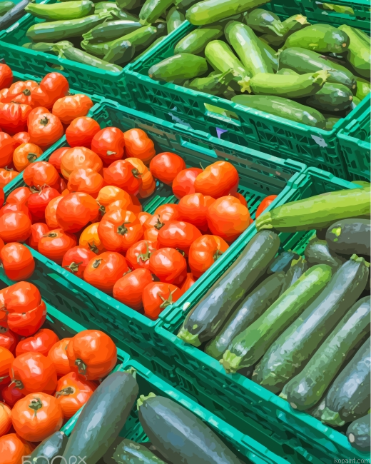 Fresh Vegetables Farmers Market Painting By Numberss.png