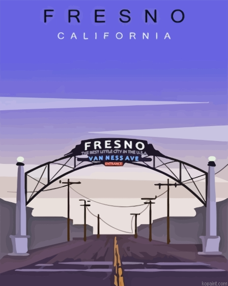 Fresno California Poster Painting By Numberss.png