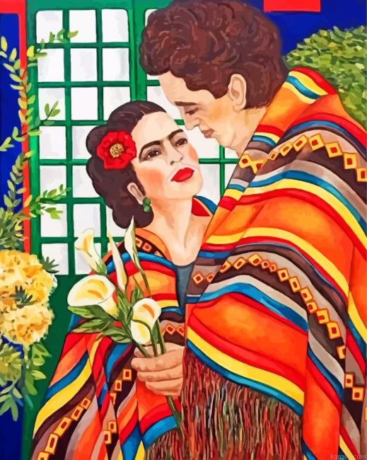 Frida Kahlo And Her Husband Painting By Numberss.png