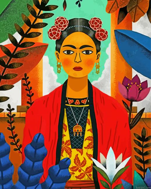 Frida Kahlo Art Painting By Numberss.png