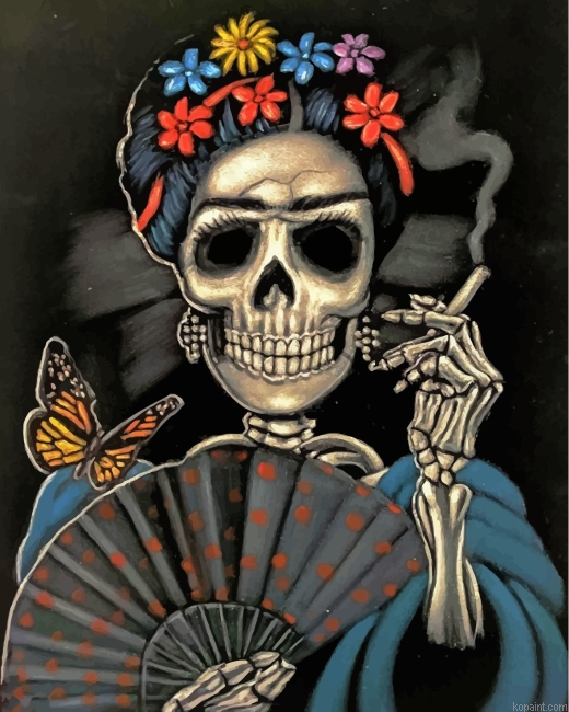 Frida Skull Painting By Numberss.png