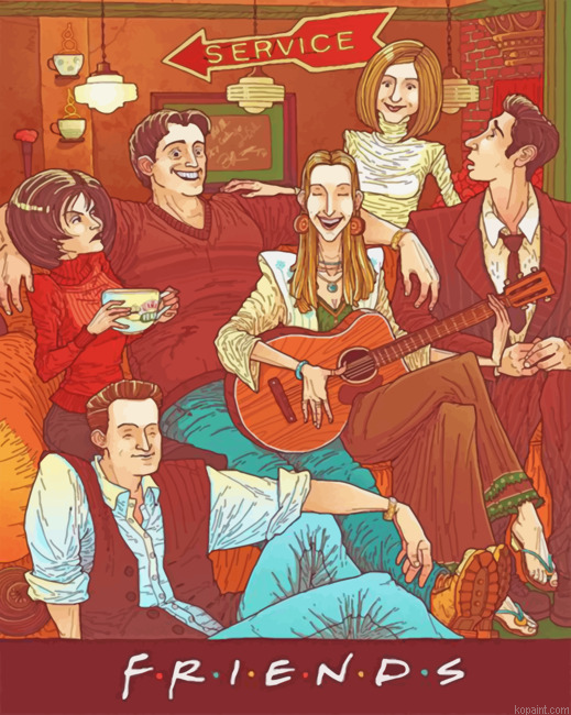 Friends Art Painting By Numberss.png