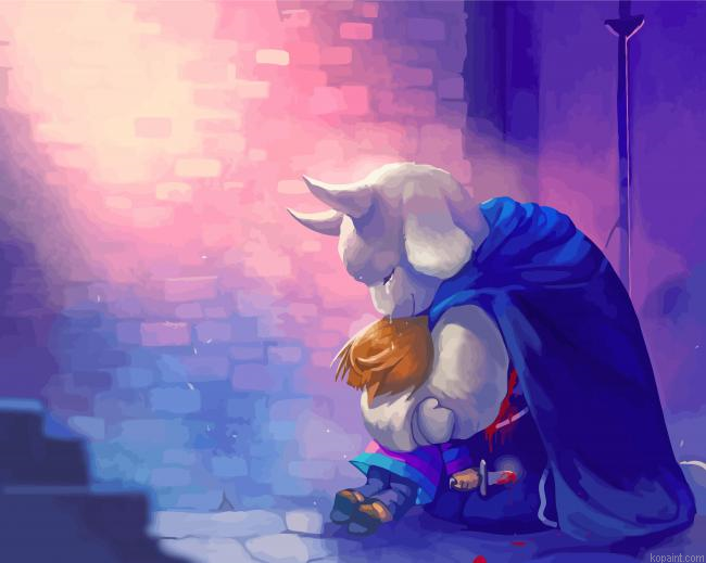 Frisk And Toriel Undertale Characters Painting By Numberss.png
