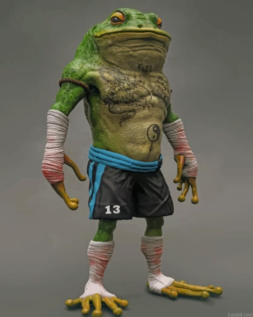 Frog Boxer New Painting By Numberss.png