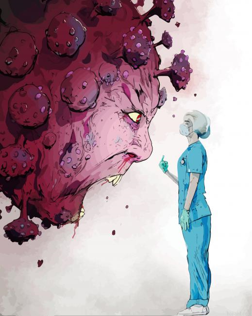 Frontliner Nurse Against Covid Painting By Numberss.png