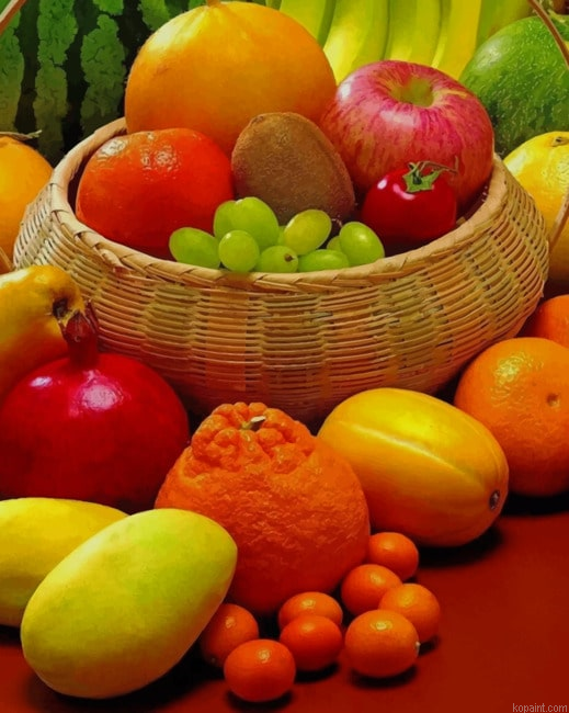 Fruit Basket Still Life New Painting By Numberss.png