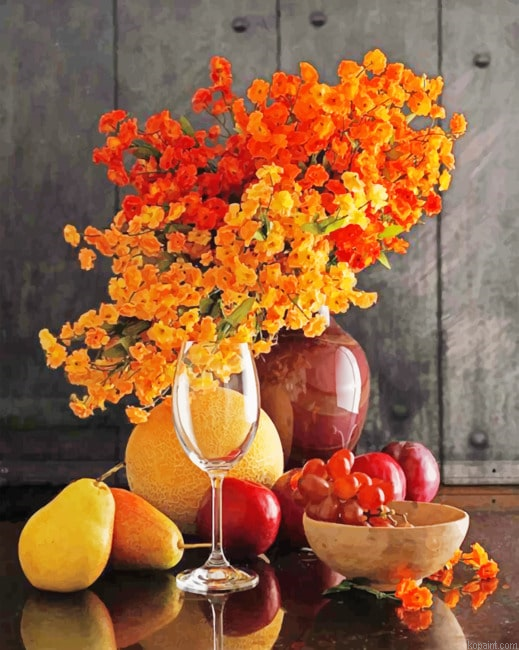 Fruits And Flowers Still Life New Painting By Numberss.png