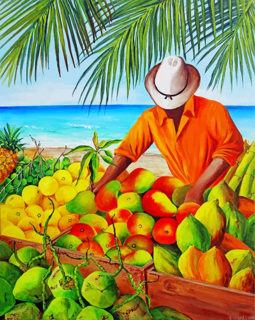 Fruits Seller Painting By Numberss.png