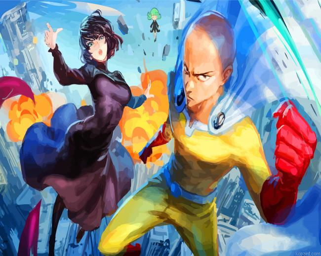 Fubuki And Saitama Paint By Numbers