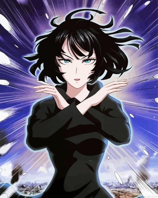 Fubuki One Punch Man Anime Painting By Numberss.png