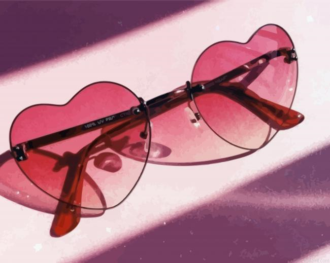 Fuchsia Glasses Paint By Numbers