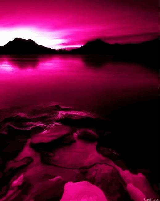 Fuchsia Landscape Silhouette Painting By Numberss.png
