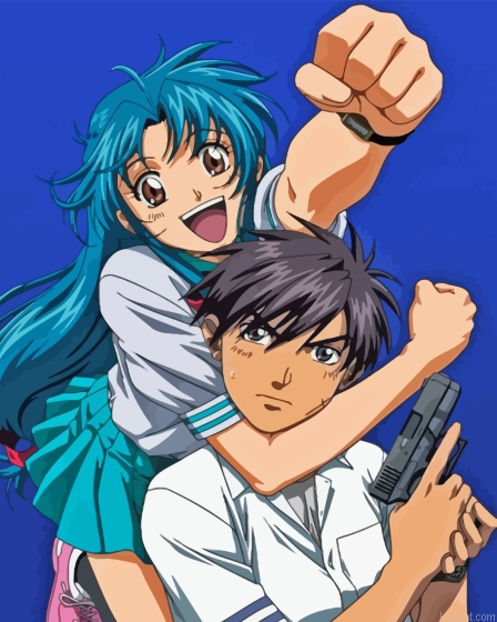 Full Metal Panic Kaname And Sousuke Painting By Numberss.png