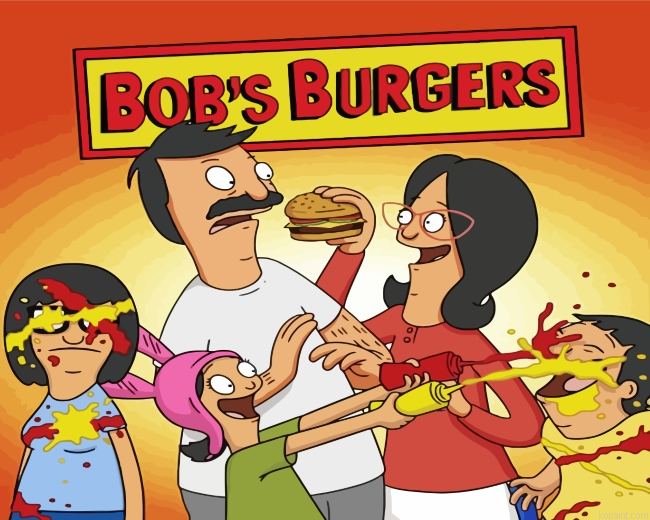 Funny Boobs Burgers Family Painting By Numberss.png