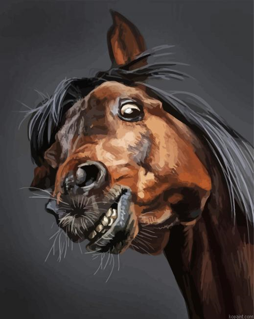 Funny Horse Painting By Numberss.png