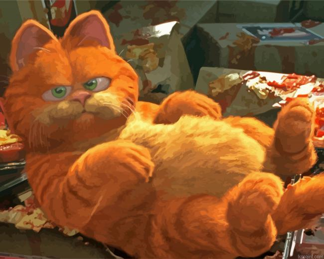 Garfield Animal Cartoon Painting By Numberss.png