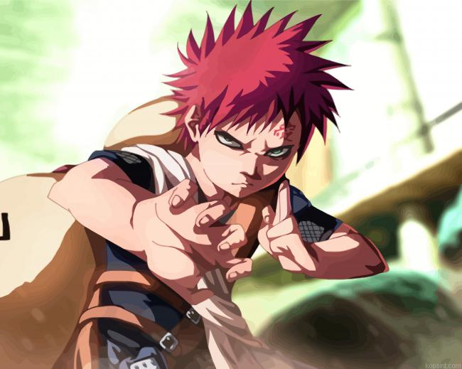 Gaara Anime Painting By Numberss.png