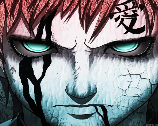 Gaara Naruto Paint by Numbers