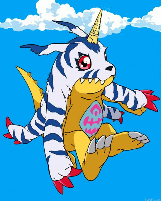Gabumon Painting By Numberss.png