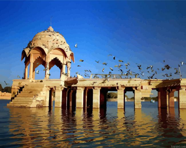 Gadisar Lake India Painting By Numberss.png