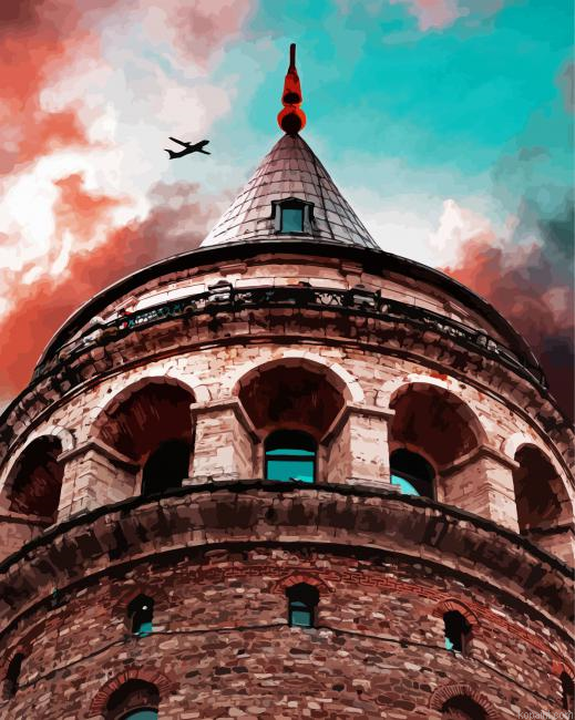 Galata Tower Building Painting By Numberss.png