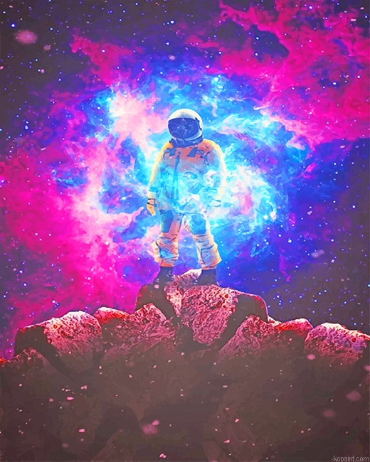 Galaxy Space Man New Painting By Numberss.png