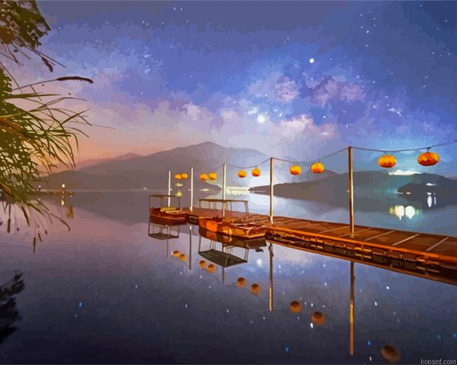 Galaxy Sun Moon Lake Taiwan Painting By Numberss.png