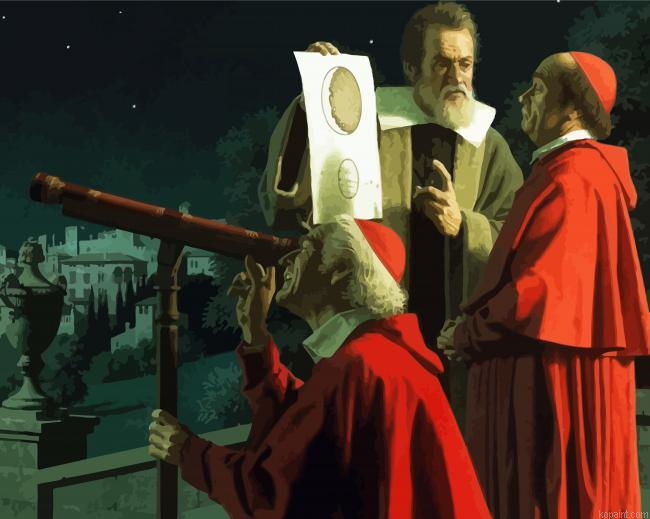 Galileo Galilei With Telescope Painting By Numberss.png