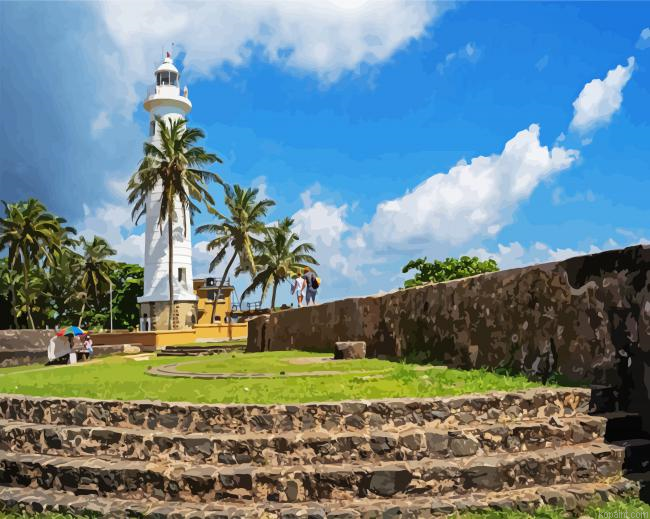 Galle Dutch Fort Sri Lanka Painting By Numberss.png