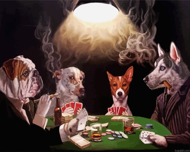 Gambling Dogs Playing Painting By Numberss.png