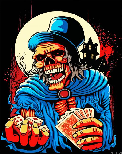 Gambling Skull Painting By Numberss.png