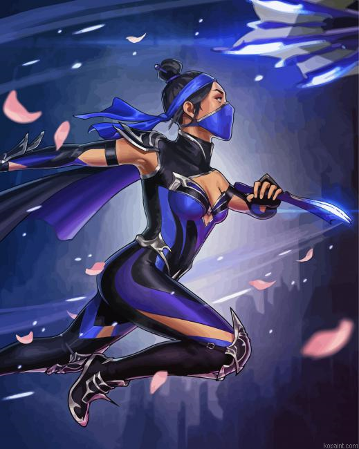 Game Character Kitana Painting By Numberss.png