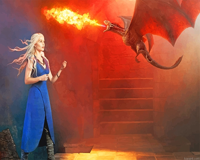 Game Of Thrones Deanerys Targaryen New Painting By Numberss.png