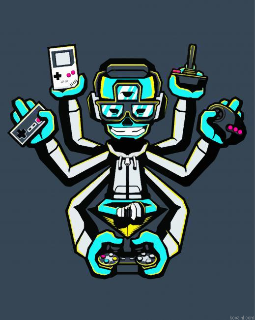 Gamer Robot Painting By Numberss.png