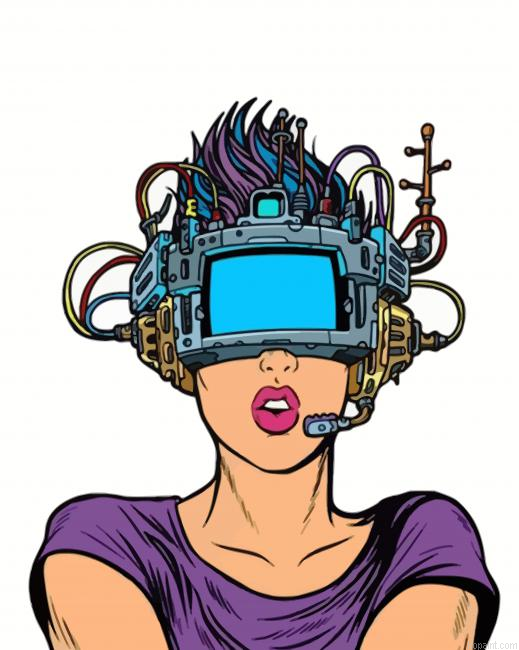 Gamer Woman Pop Art Painting By Numberss.png