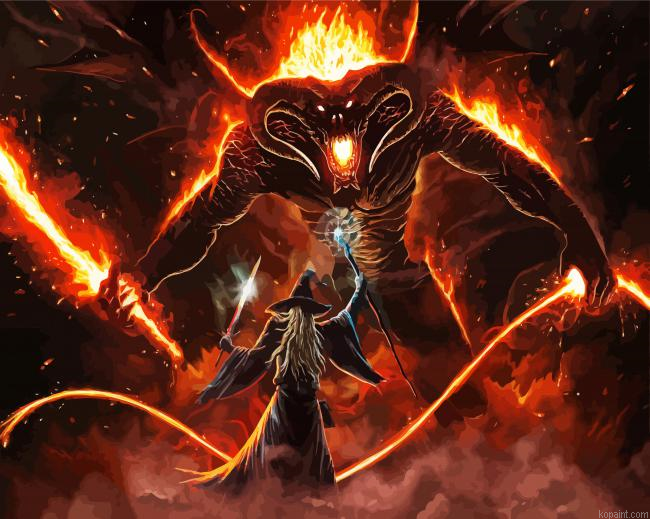 Gandalf And Balrog Painting By Numberss.png