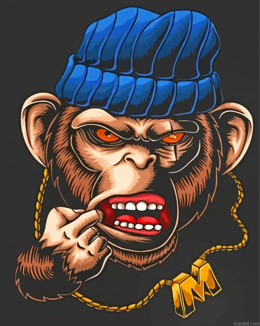 Gangster Monkey Painting By Numberss.png