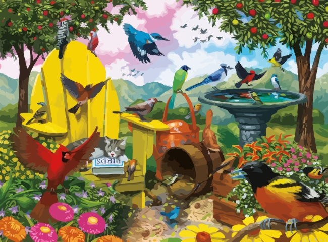 Garden Birds Painting By Numberss.png