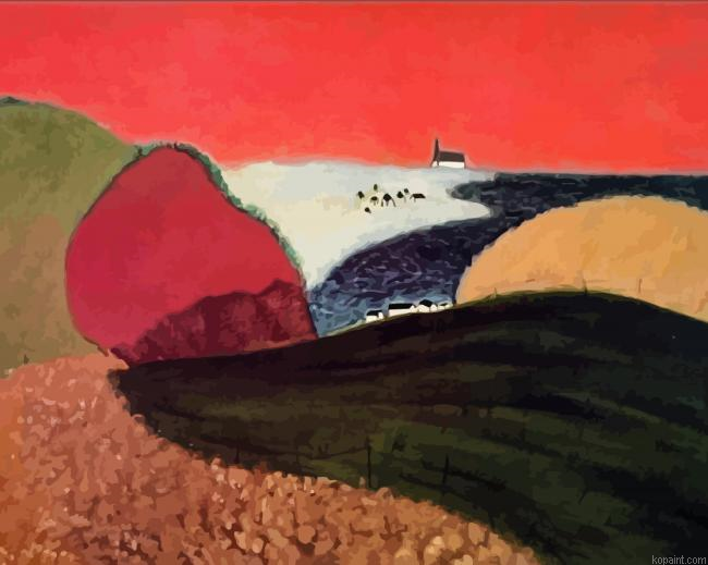 Gaspe Pink Sky By Milton Avery Painting By Numberss.png