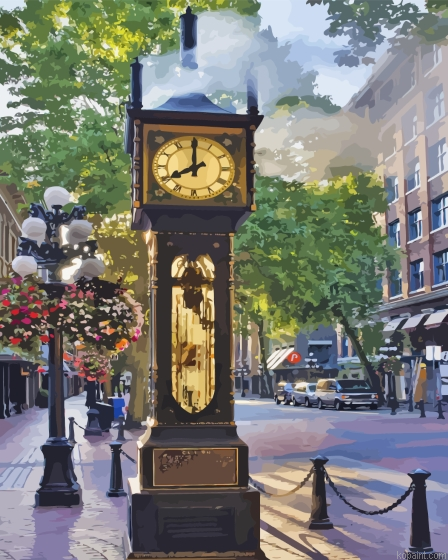 Gastown Steam Clock Painting By Numberss.png