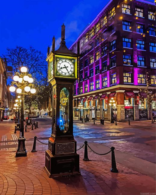 Gastown Steam Clock Vancouver Painting By Numberss.png