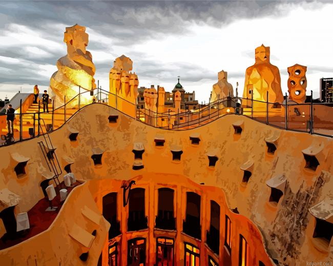 Gaudi Casa Mila Barcelona Painting By Numberss.png