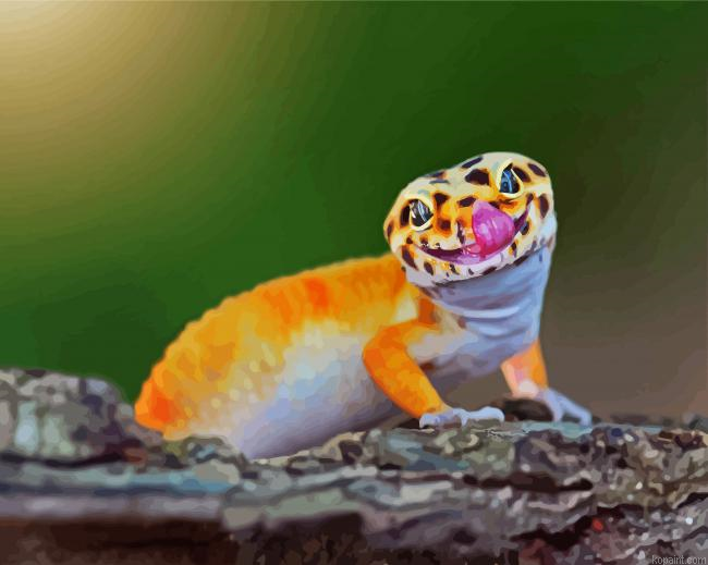 Gecko Lizard Painting By Numberss.png