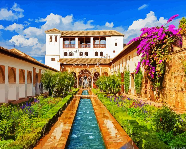 Generalife Spain Painting By Numberss.png