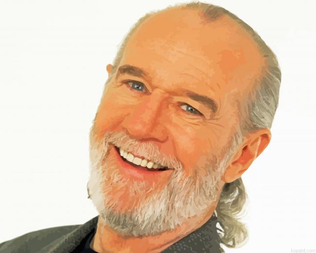 George Carlin Smiling Painting By Numberss.png