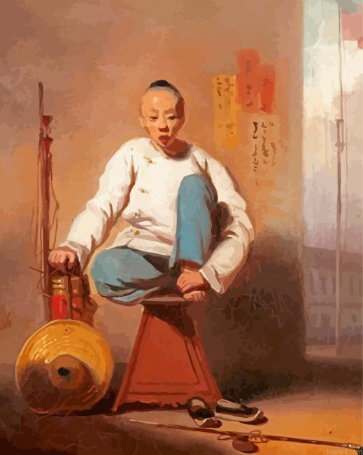 George Chinnery Chinese Barber Painting By Numberss.png