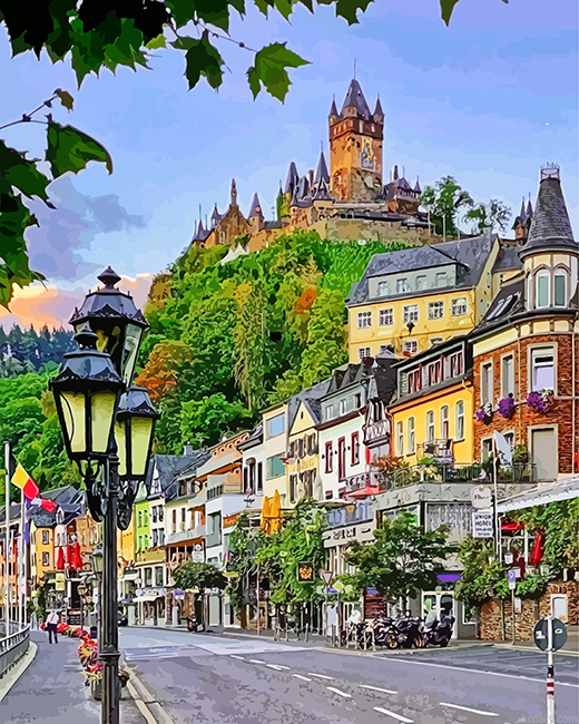 Germany Cochem Castle Painting By Numberss.png