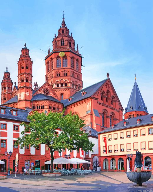 Germany Mainz Old Town City Painting By Numberss.png